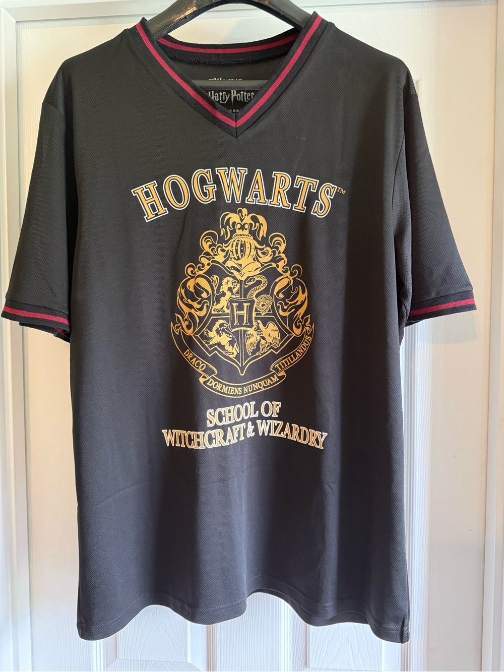Harry Potter Hogwarts Black and Gold Short Sleeve Jersey